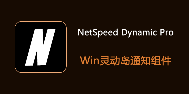 NetSpeed Dynamic Pro 2.4.0 Win灵动岛通知组件